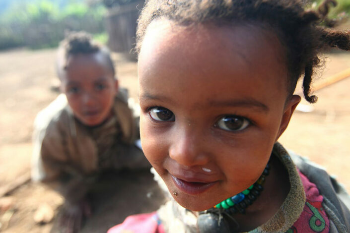 Kinderen in Bale mountains